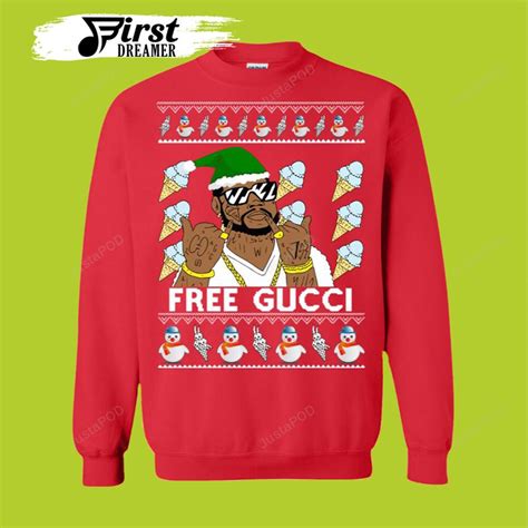 gucci ugly christmas sweater|gucci lamb print sweater.